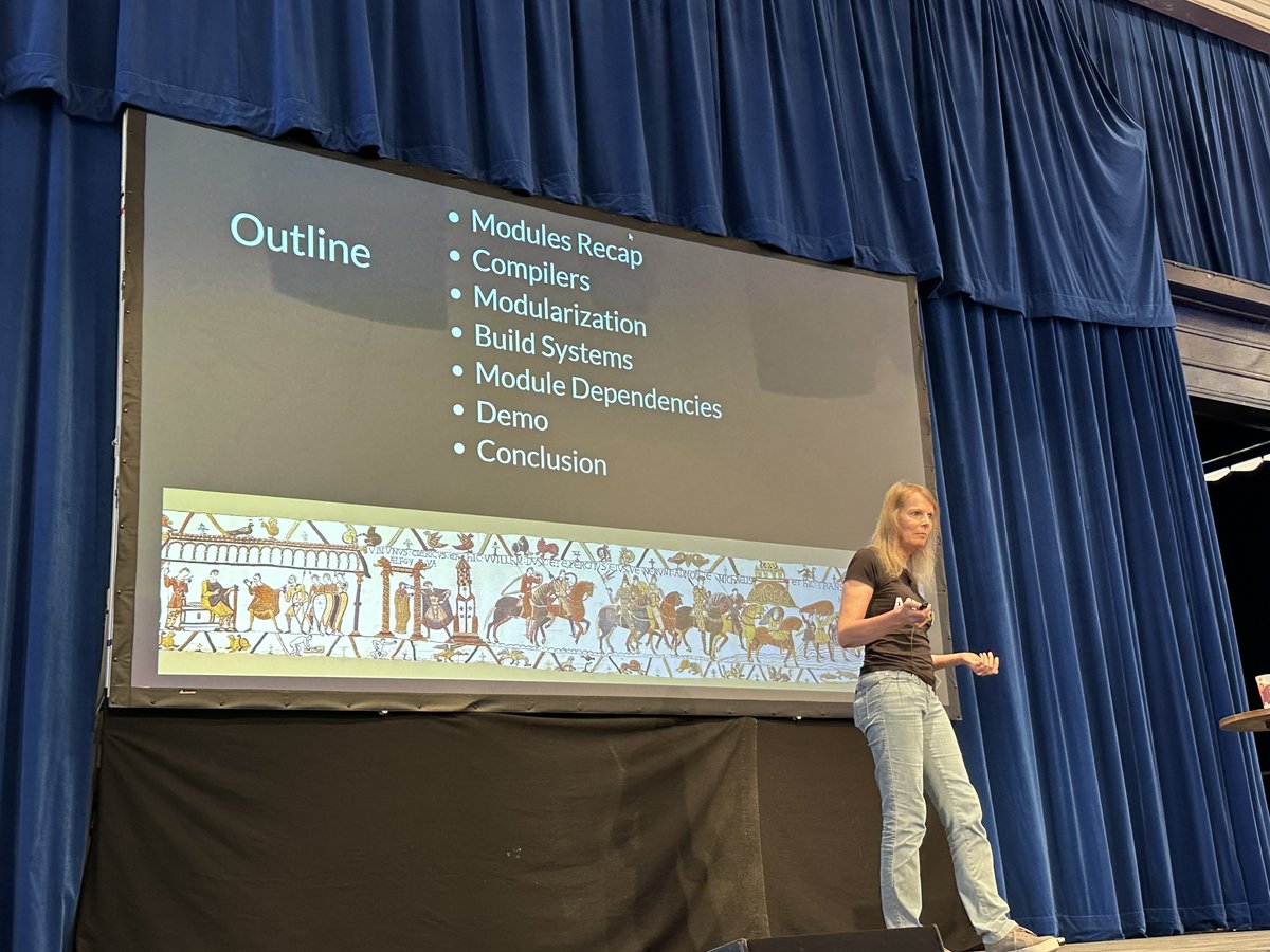 ciura_victor's tweet image. So, you want to use C++ modules cross-platform… here you go!
Comprehensive analysis from @DanielaKEngert at @cpponsea 2023.
(MSBuild, CMake, ninja, MSVC, Clang, ~gcc)
With CMake incantations 😄🤞
#cpp #CppOnSea