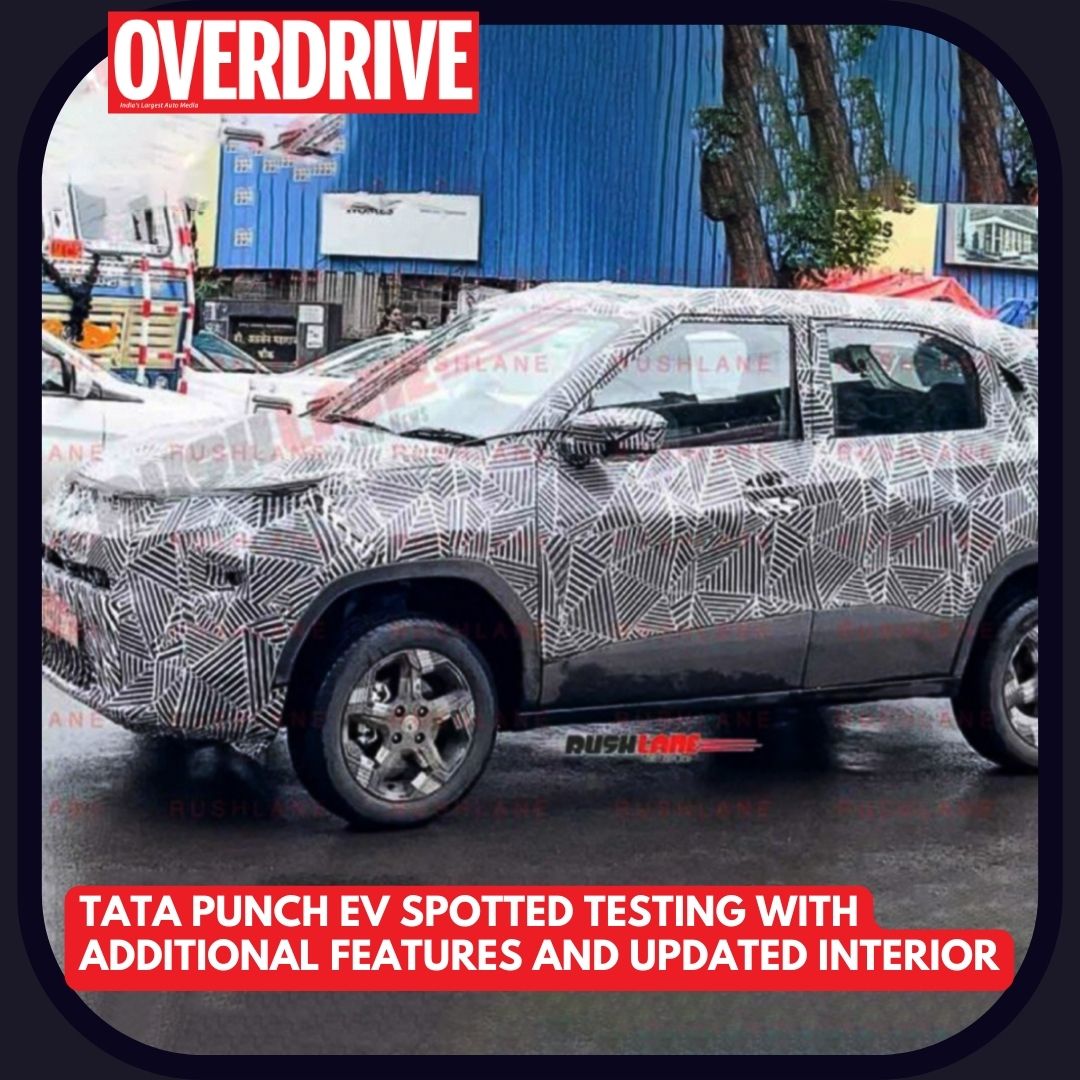 odmag's tweet image. #OverdriveNews Tata Punch EV spotted testing with additional features and updated interior.