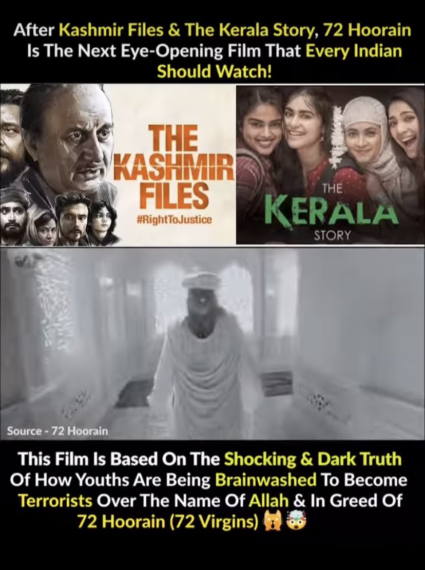 Wtf is wrong with the people of this nation… There’s no heroism in making a shit movie with non-sense plot and fictional scenarios just to endorse Islamophobia… 

Where Islam comes in, terrorism comes in too right?! This is the logic of the Indian movie makers right? 

SHAME!!