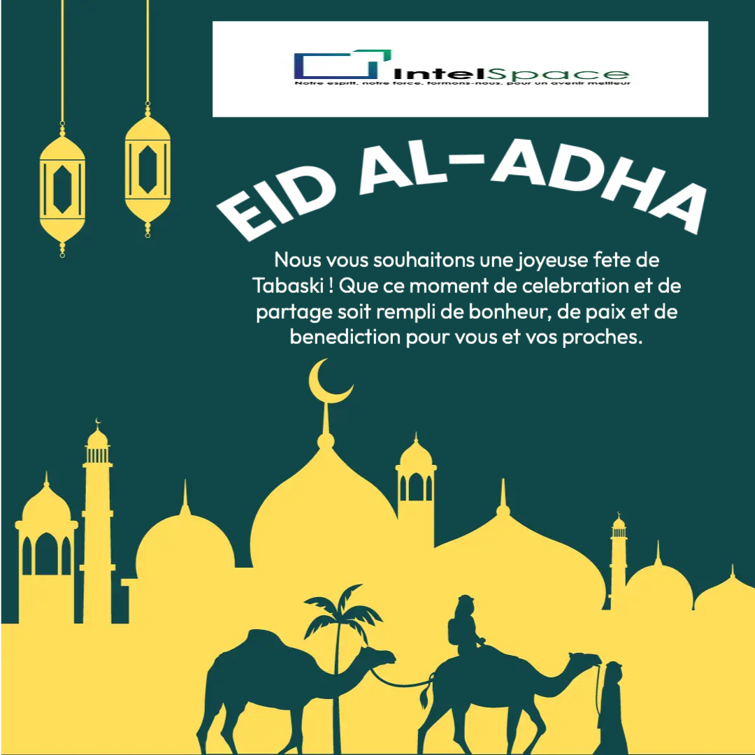 space_intel's tweet image. Célébrons ensemble l'esprit de l'Aïd Al-Adha, la fête de Tabaski ! Intelspace souhaite à tous nos followers et aux membres de notre communauté une joyeuse fête emplie de joie, de partage et de prospérité. Que cette journée sacrée apporte la paix et la bénédiction dans vos vies.
