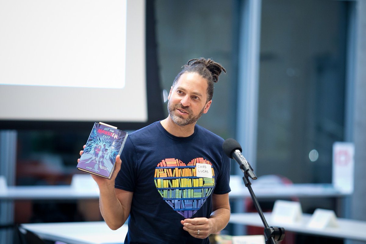 "It took me a long time to embrace my own queerness, so I know first-hand that books can help kids escape that box, and they help kids who already don’t fit in that box feel seen," says author @ChadGALucas. Read more of our interview here: bit.ly/46p9qeU #PrideMonth