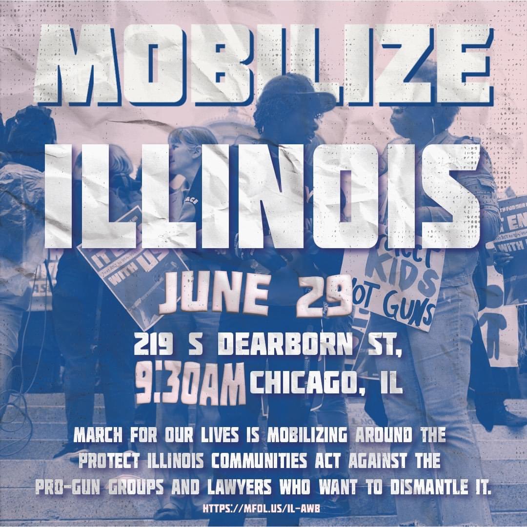 mfol.us/il-awb?mibexti… @Netroots_Nation @rachelajacoby @MomsDemand @AMarch4OurLives #marchforourlives #GunControlNow #chicago 

rally this Thursday, June 29th at 9:30 AM on the courthouse steps at Federal Plaza in Chicago to fight for our right to live free from gun violence.