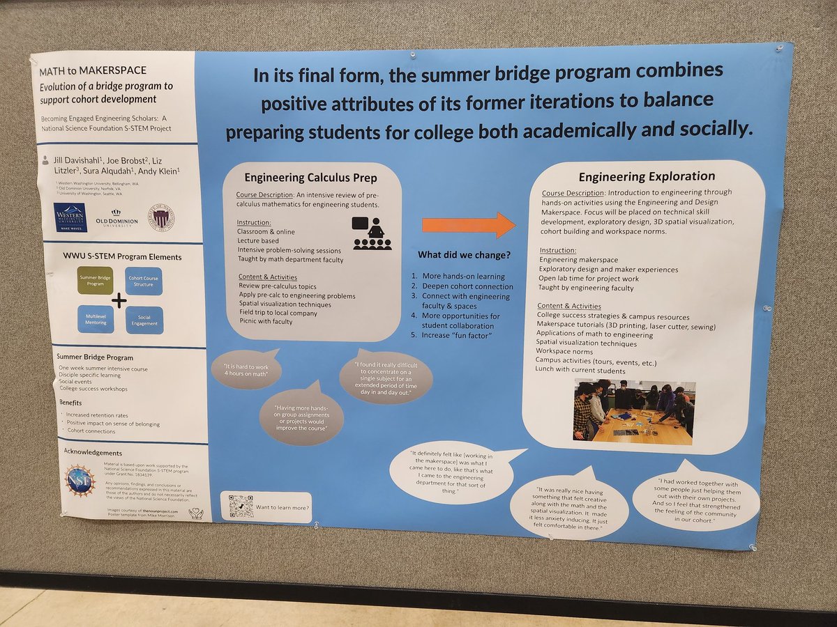 NSF Grantees poster session incoming! Also presenting in a first year programs session later today. #ASEEAnnual