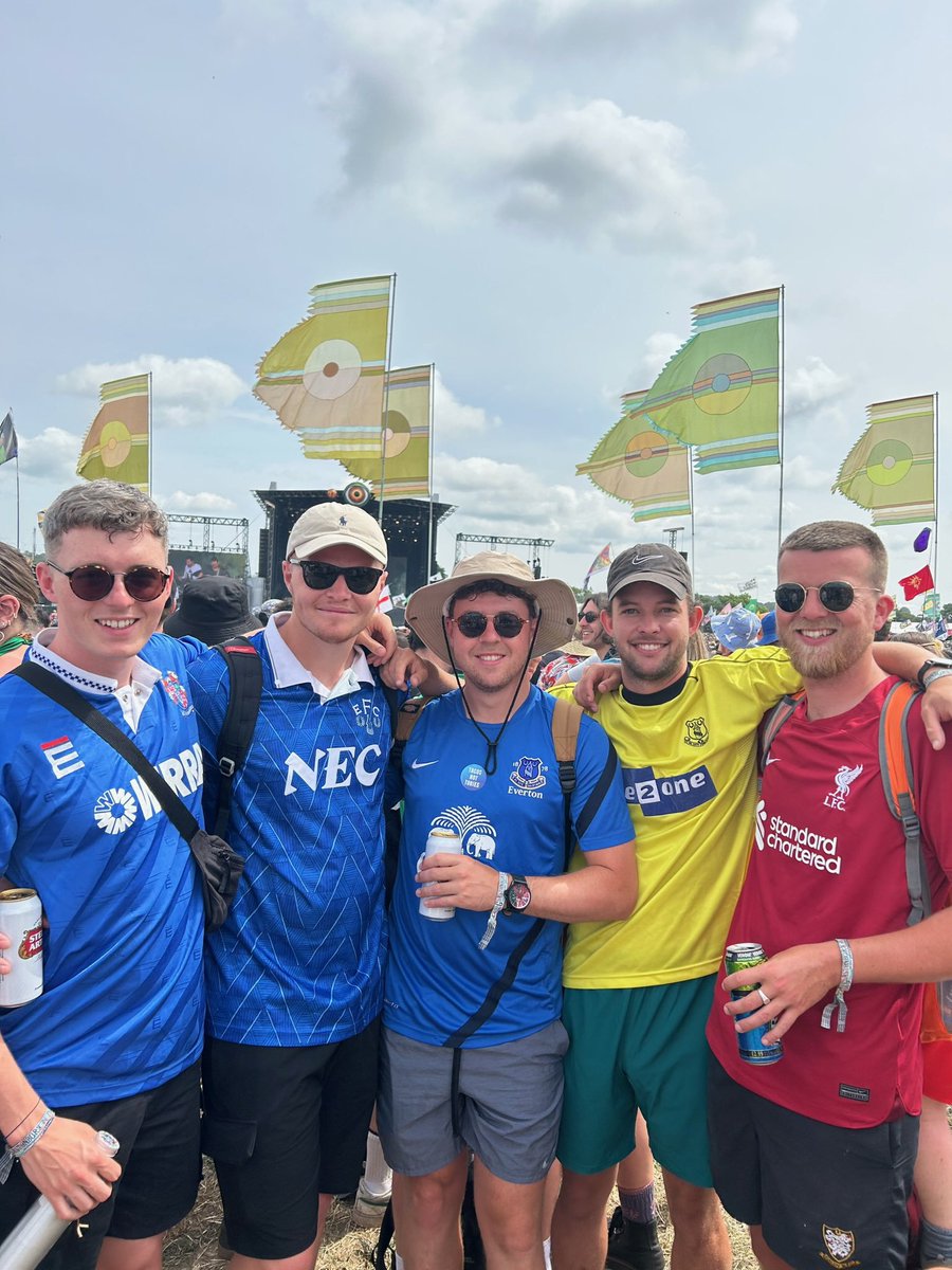 Tranmere 🤝Everton 🤝Liverpool. #GlastoFootyShirts.