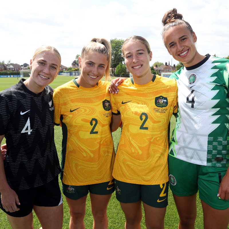 LCFC_Women's tweet photo. 🇦🇺 @remyysiemsen, @courtneynevin__
🇳🇿 @cjbottnz
🇳🇬 @ashplumptre

A look at the Foxes heading to the #FIFAWWC this summer 🌎