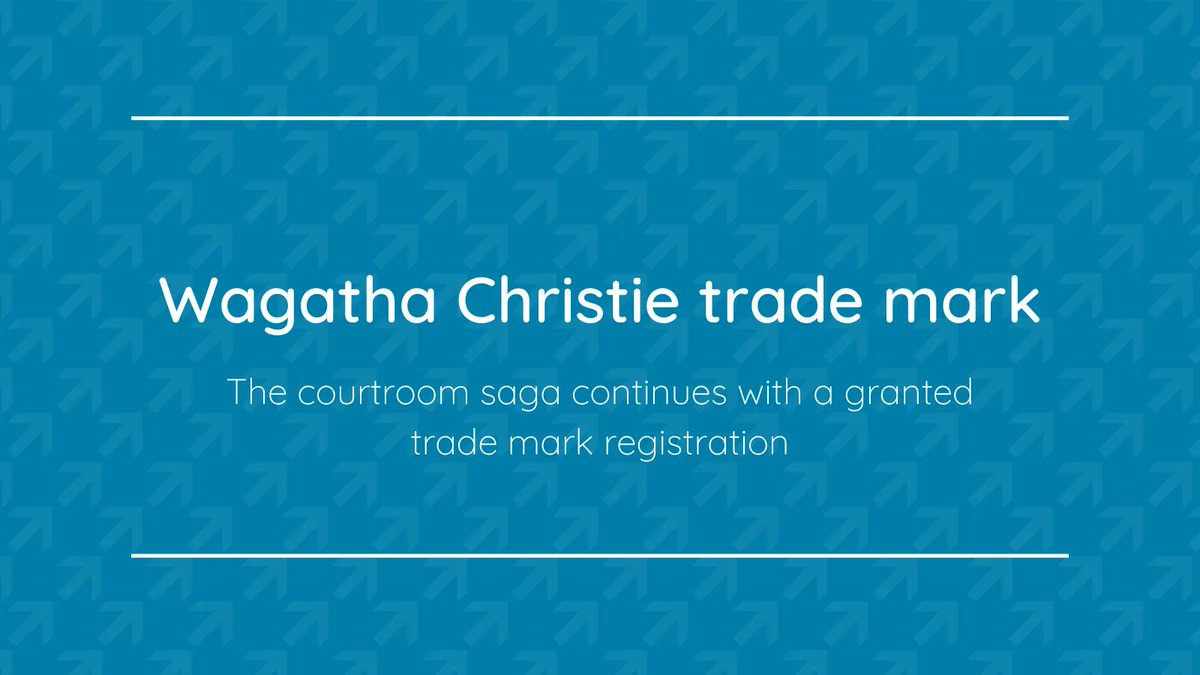 The registration of a #WagathaChristie trade mark could reignite the courtroom drama between Rebekah Vardy and Colleen Rooney.

Read Anna Cunningham's analysis of the latest updates in the case: https://t.co/kgrUqQZCgA. https://t.co/hLaanEht6t