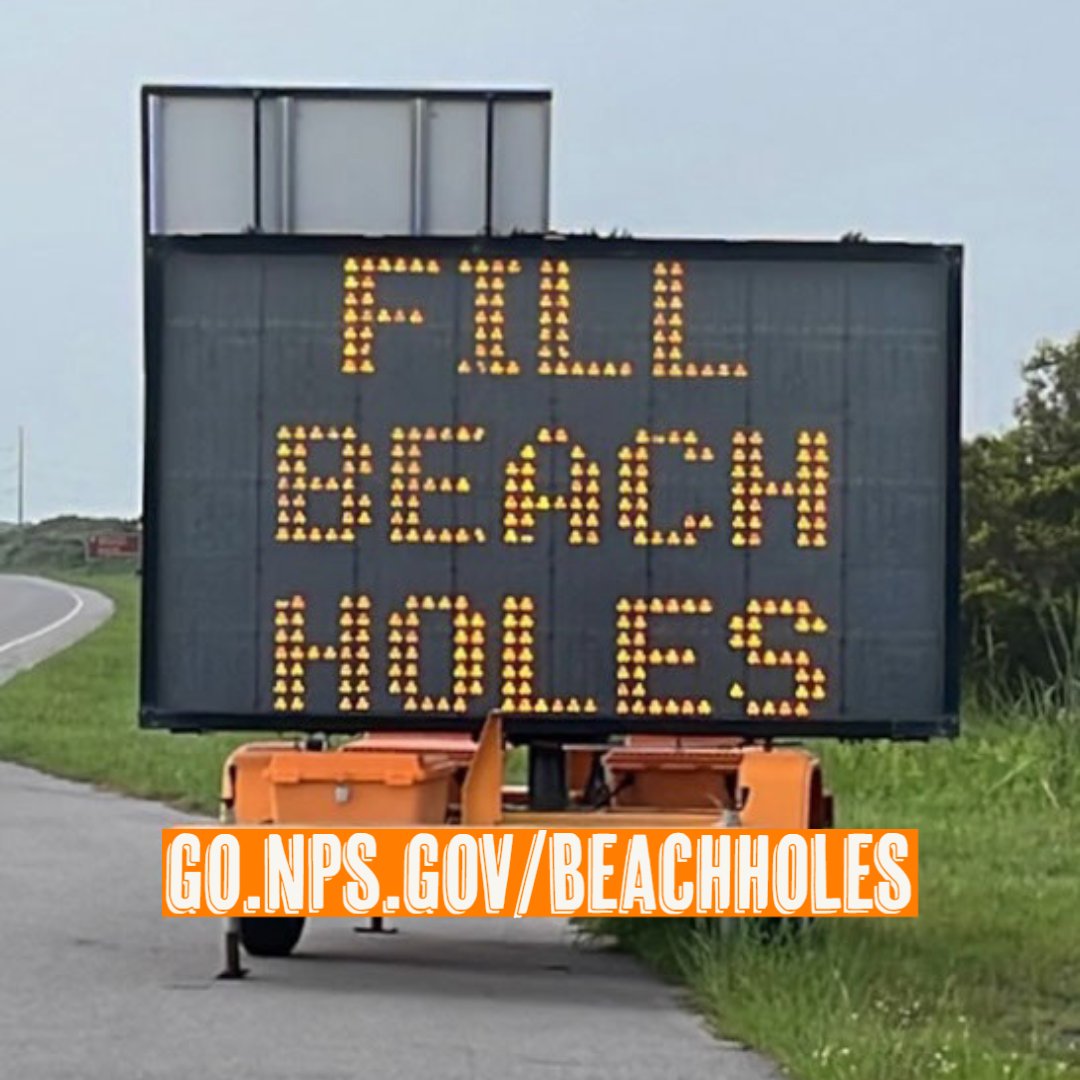 Dig a hole, fill a hole. #FillBeachHoles

Learn more at: go.nps.gov/beachholes