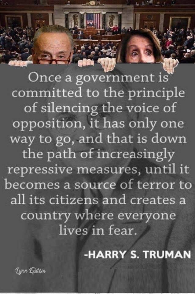 President Harry S. Truman warned us of what is happening today. Stop tyranny.