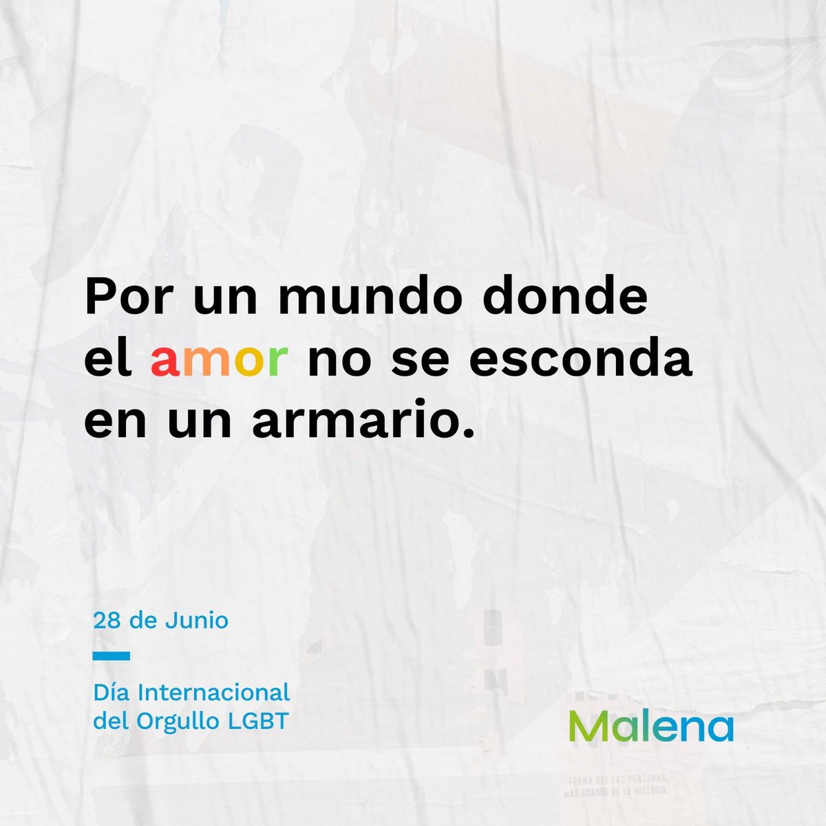 MalenaGalmarini's tweet photo. El amor no sabe de fronteras ni de encasillamientos. Hoy y todos los días defendemos la libertad de amarnos y de hacer un mundo mejor ❤️
#DiaDelOrgullo https://t.co/gHESgtoKVk