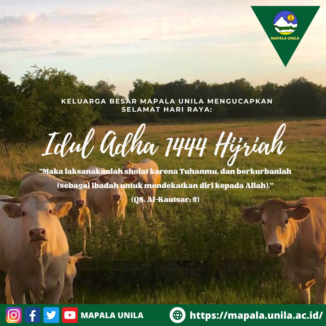 Assalamualaikum Warahmatullahi Wabarakatuh.
Salam lestari! 

Selamat Hari Raya Idul 1444 Hijriah.

Semoga Allah SWT menerima semua ibadah dan pengorbanan kita. Semoga kita semua diberikan keberkahan dan kesehatan yang melimpah.

Aamiin 🙏🏻