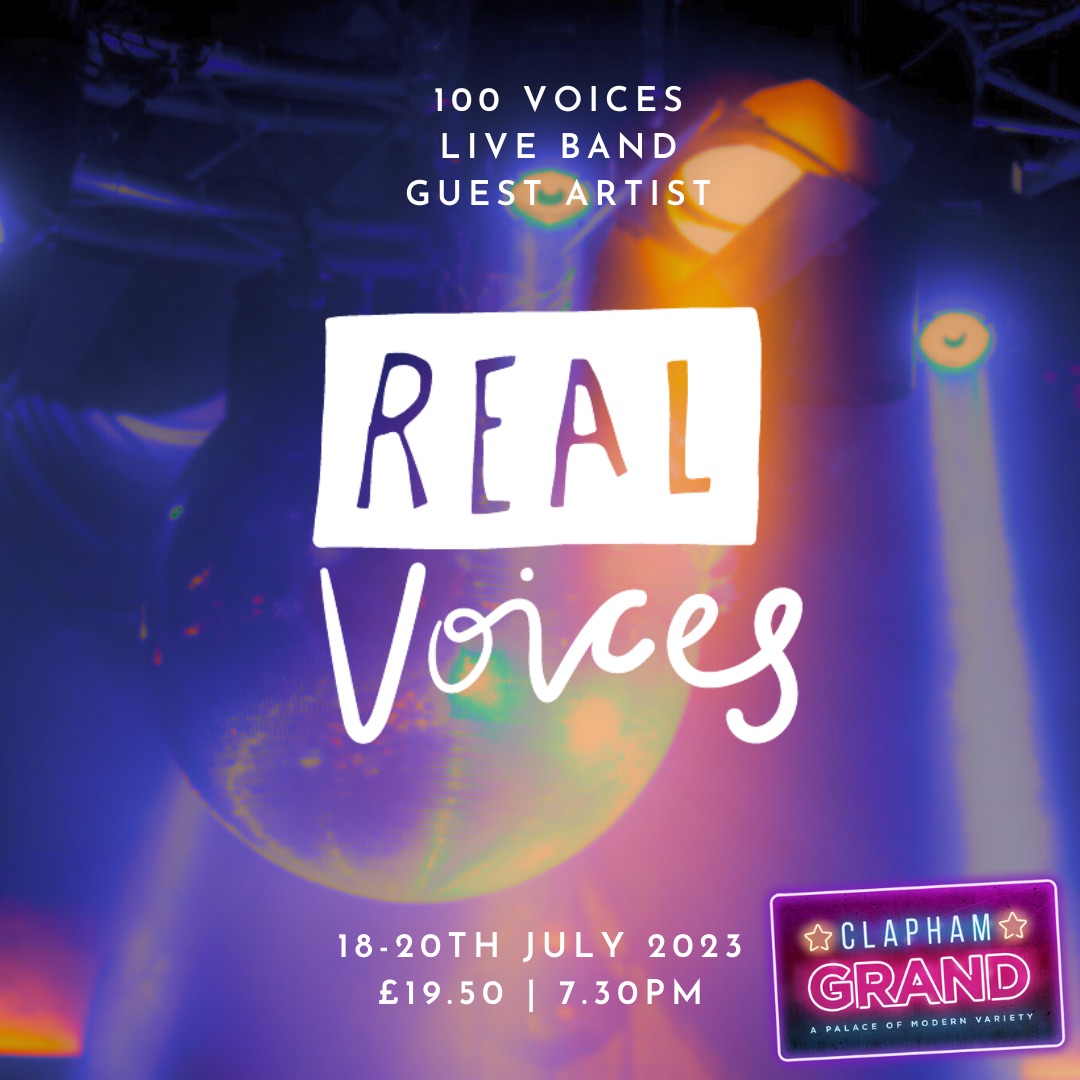 Not long until our upcoming shows at <a href="/TheClaphamGrand/">The Clapham Grand</a> 18-20th July! 100+ voices, live band and a different guest artist each night. Can't wait! Tickets here: shorturl.at/uNUVY