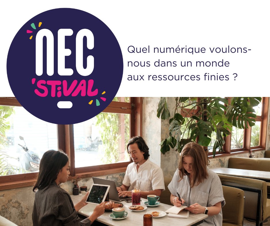 Hub Francil'in (@francil_in_hub) on Twitter photo "Quel numérique voulons-nous dans un monde aux ressources finies ?" est le sujet de notre dernière table ronde au Nec'stival.
Inscrivez-vous pour en discuter avec nos intervenants ➡️ lnkd.in/eBr22mte
<a href="/BanqueDesTerr/">Banque des Territoires</a> <a href="/ANCTerritoires/">Agence nationale de la cohésion des territoires</a> <a href="/GrandParisMGP/">Métropole du Grand Paris</a> "Quel numérique voulons-nous dans un monde aux ressources finies ?" est le sujet de notre dernière table ronde au Nec'stival.
Inscrivez-vous pour en discuter avec nos intervenants ➡️ lnkd.in/eBr22mte
<a href="/BanqueDesTerr/">Banque des Territoires</a> <a href="/ANCTerritoires/">Agence nationale de la cohésion des territoires</a> <a href="/GrandParisMGP/">Métropole du Grand Paris</a>