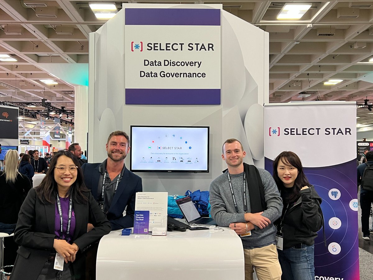 Team Select Star is at #DataAISummit this week also! Stop by booth #18 to check out our automated data discovery solution. While you're there, make sure to pick up one of our D.R.E.A.M shirts! #dataruleseverythingaroundme