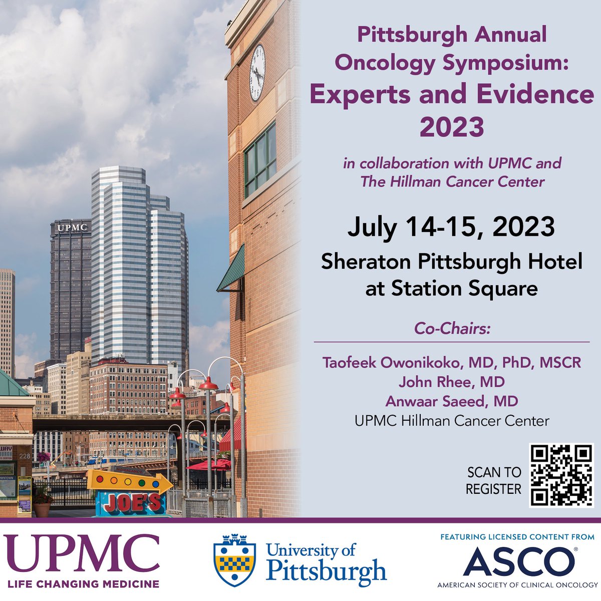 ✳️Excited for Pittsburgh Annual Oncology Symposium happening on July 14-15th. Thrilled to join leading GI faculty @GIcancerDoc @AnwaarSaeed3 Nilofer Azad❗️ ✳️Will be going over updates from ASCO23 to interrogate their impact on our practice❗️Consider registering ‼️ @OncoAlert