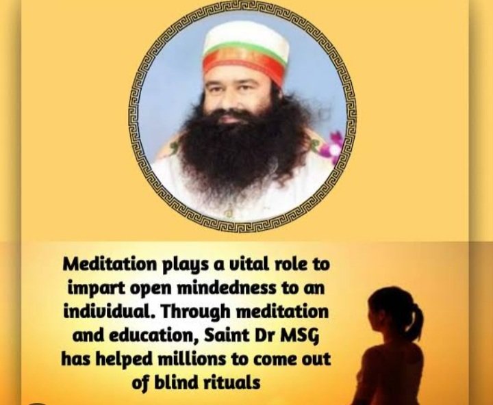 Life is full of challenges. But those who have #PeaceOfMind can face them easily. Saint Dr Gurmeet Ram Rahim Singh Ji Insan encourages masses to meditate regularly & get eternal bliss ,peace & satisfaction. 
#SourceOfPeace
#AchievePeaceOfMind
#Enlightenment
#DeraSachaSauda