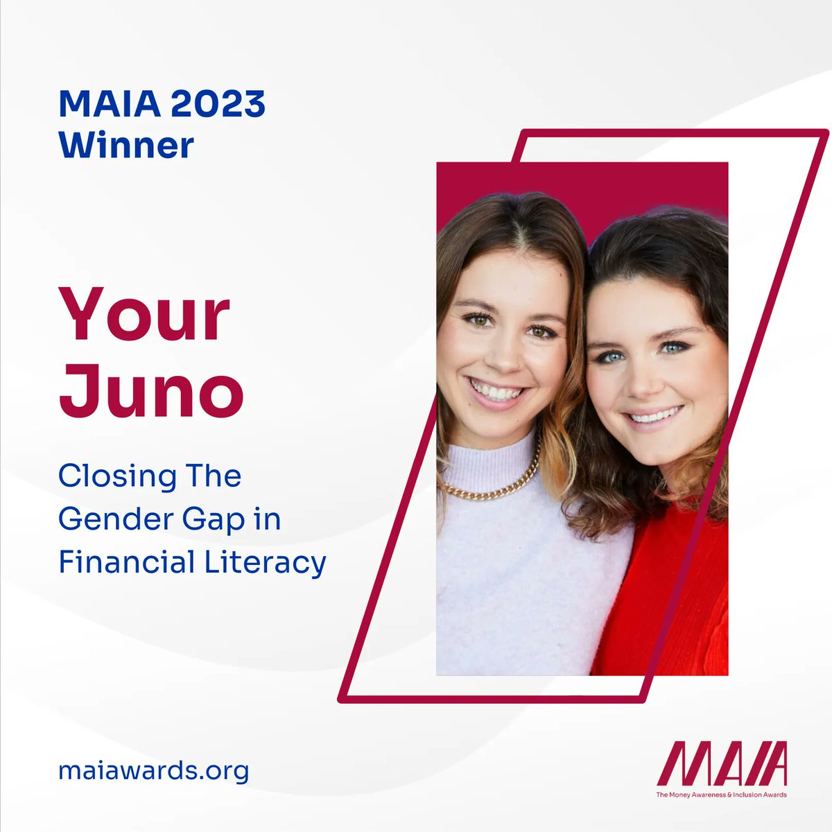 Closing the gender gap in financial literacy is a challenge we can no longer ignore. 

That's why the MAIA judges recognised @yourjunoapp, co-founded by @BroglieMargot and @AlexiaBroglie, as our inaugural 2023 winner in this pivotal category. 👏

buff.ly/46ofTGO
