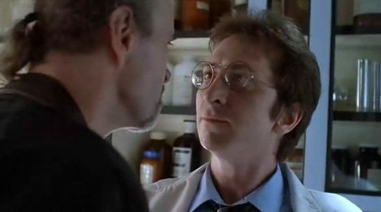 benkrapf's tweet photo. Frank Miller's "Frank the Chemist" cameo in Robocop 2 is a metaphor for how writers are treated...
--They're highly skilled...
--but unsung...
--without them, the company would have no product...
--and when shit goes wrong, they're left to die in a lab explosion.
#WGA https://t.co/nvkL73EZiC