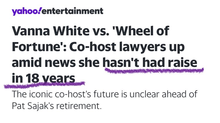 TheMcKenziest's tweet photo. Vanna White is lawyering up after the Ryan Seacrest Wheel of Fortune host announcement because apparently she hasn’t received a raise in ✨EIGHTEEN YEARS✨- what the actual fuck https://t.co/DRdSCewL0b