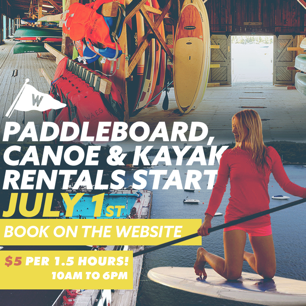 Starting this year, canoe, paddleboard, and kayak rentals are only $5 for 1.5 hours 🤩🤩🤩

Check out the watercraft rental page on the website, under 'My Boating' or waegwoltic.ca/index.cfm?ID=1…, to get all the details on renting!