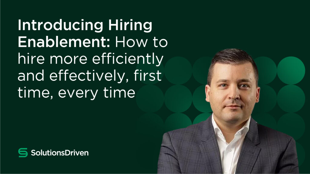 HIRING MORE EFFICIENTLY AND EFFECTIVELY🎉
We launched a game-changing hiring solution solving the 3 main hiring challenges we see businesses facing right now.

In this article, CEO Gavin Speirs, discusses:
👉🏻What Hiring Enablement really means
And more!👇🏻

solutionsdriven.link/introducing-hi…