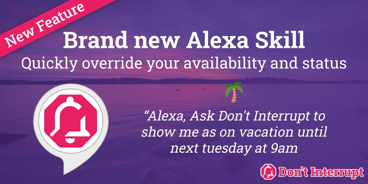 🗣️ Alexa, ask Don't Interrupt to set me as focusing for 1 hour. 🎧 Yes, you heard it right! Now, your favorite productivity app is just a voice command away. 

More information and to try out the Don't Interrupt Alexa skill: dontinterrupt.app/alexa

#Alexa #WorkLifeBalance