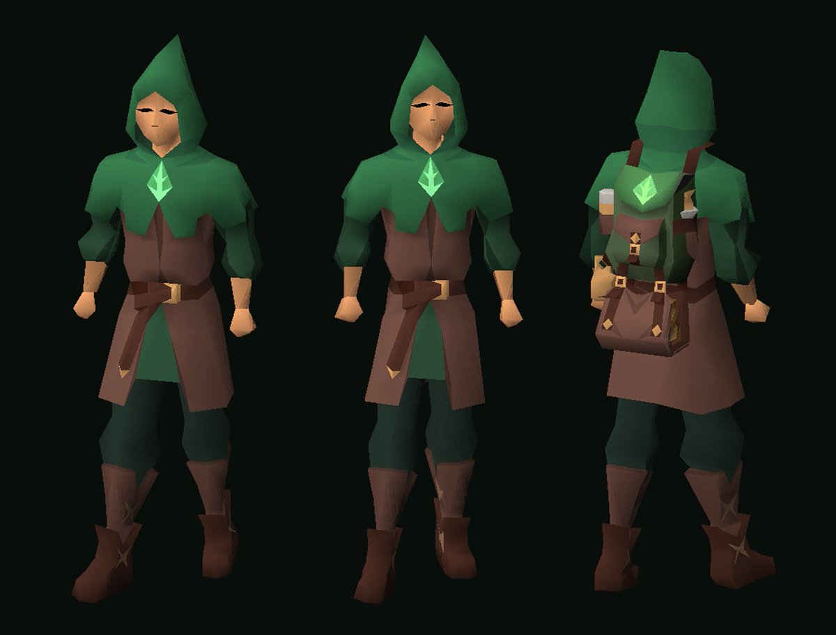 It's Forestry day so go grab your axe and get chopping!! 🌳

I had the pleasure of turning <a href="/JagexJerv/">Mod Jerv</a>'s fabulous Forestry Outfit &amp; Bag design into player kit - I think this may be my favourite one so far 🥹 Happy woodcutting! 🪓