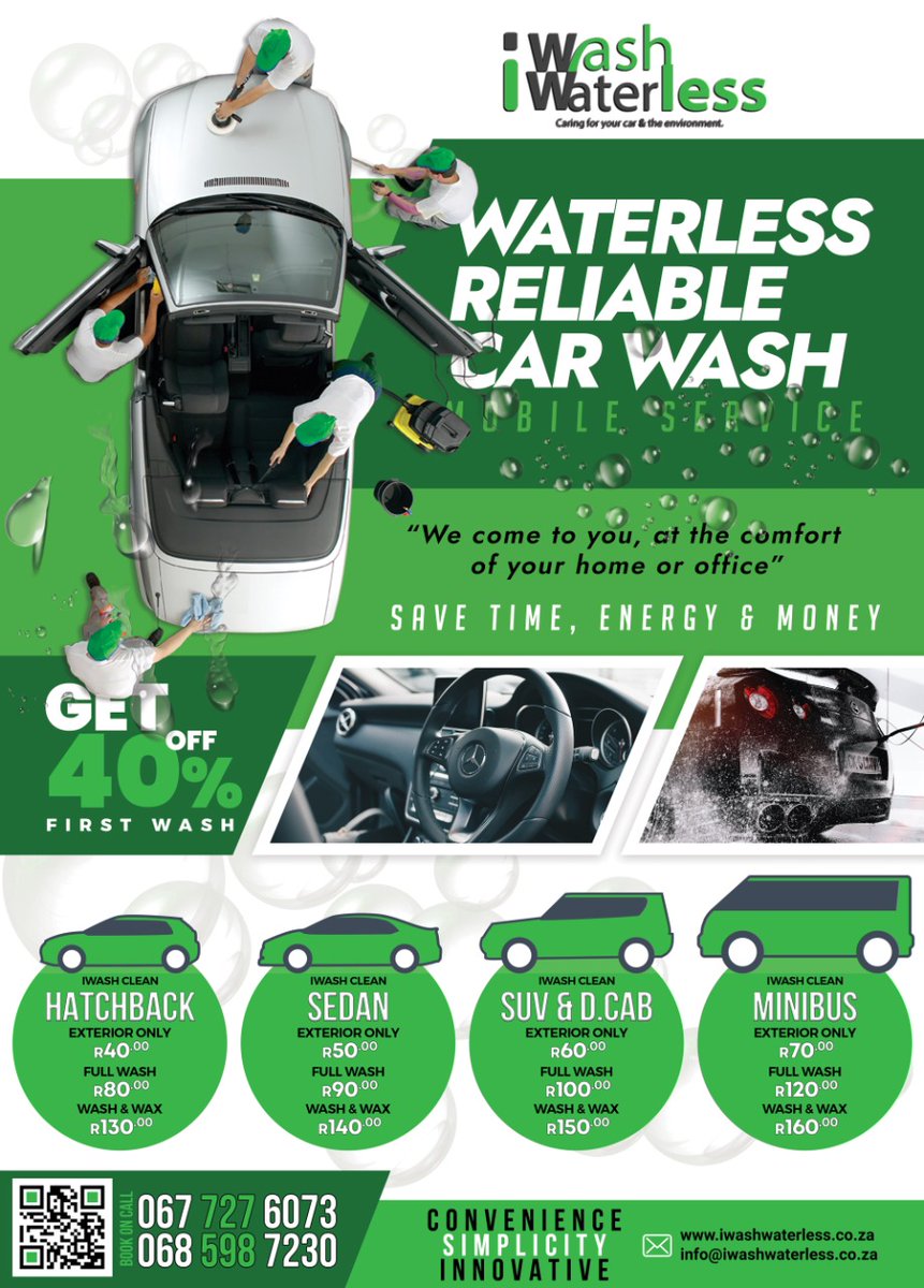 Busy Schedule? No Problem! Our Mobile Carwash Delivers a Spotless Car while You Focus on What Matters.

Midrand and Centurion, call us, we're at your service!