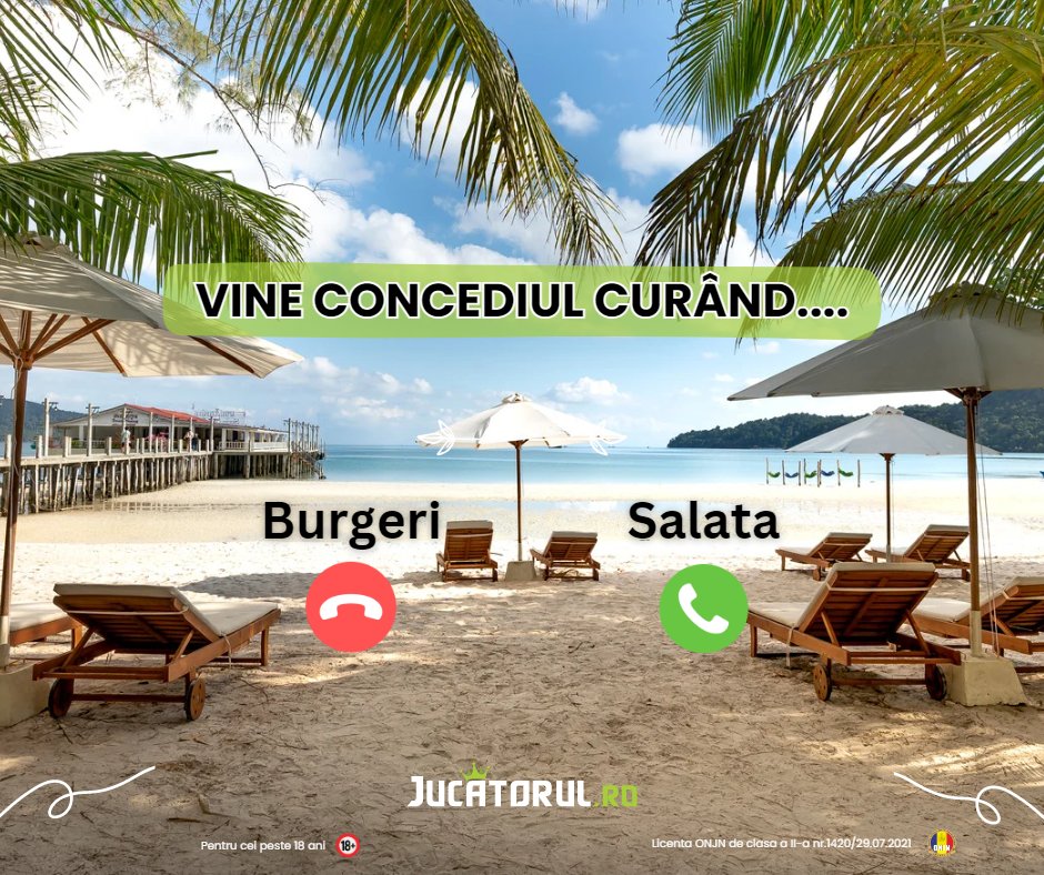 jucatorul_ro's tweet photo. Ce faci vara asta? Pregatit de concediu?
Daca vrei poze faine in vacanta ca ai ales salata, avem inca giveaway cu iPhone 14! Te poti inscrie aici https://t.co/WuaxGlExtl

#Giveaway #GiveawayAlert #premii https://t.co/2zgB4EHbXl
