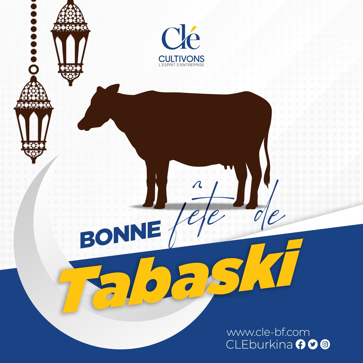 Bonne fête de Tabaski 🕌 à tous les musulmans 🧕🏽👳🏽‍♂️!  

#CLEbf #BurkinaFaso