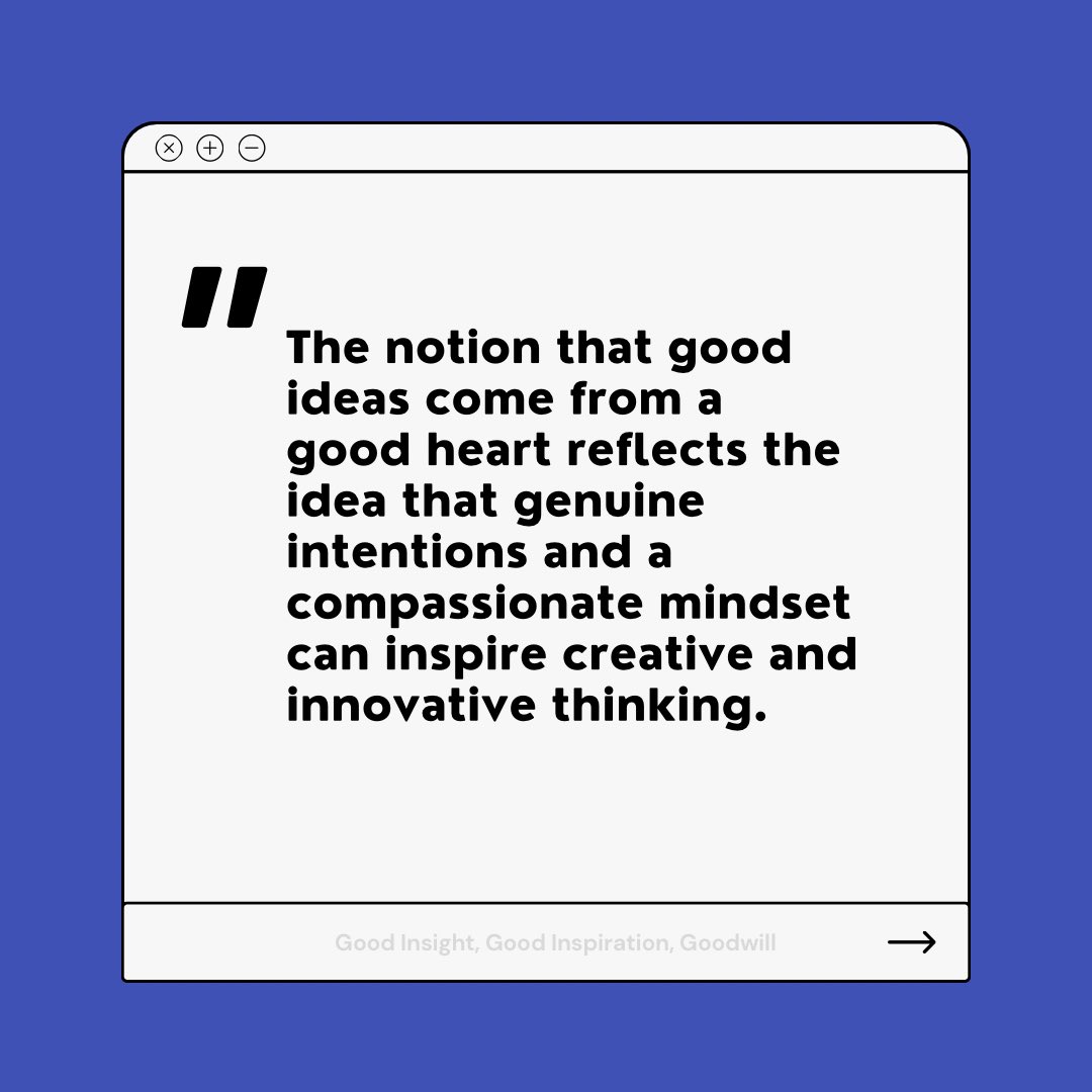 Having a good heart can be a catalyst for generating good ideas, but also for an implementation and execution of those ideas require careful planning, strategic thinking, practical considerations. Now we know. For good. #PGW #peoplegoodwill #goodinsight #goodinspiration #goodwill