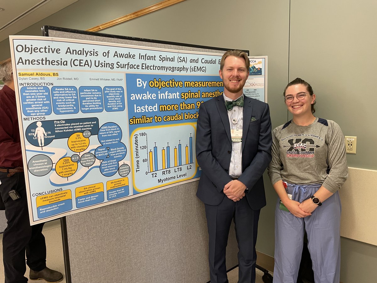 Today is a day for supporting #mentees! 4th yr med student @sjaldous96 presenting his work at the @UVMLarnerMed Dept of Ped Poster Day with @uvmcvri summer research fellow, 1st year med student @WendyMemishian who is learning surgeries in the lab today! #pedsanes #MedTwitter