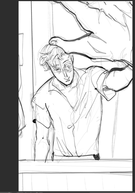 wip of my rose guy oc whose name Im still unsure of oliver.?? could be something else tho