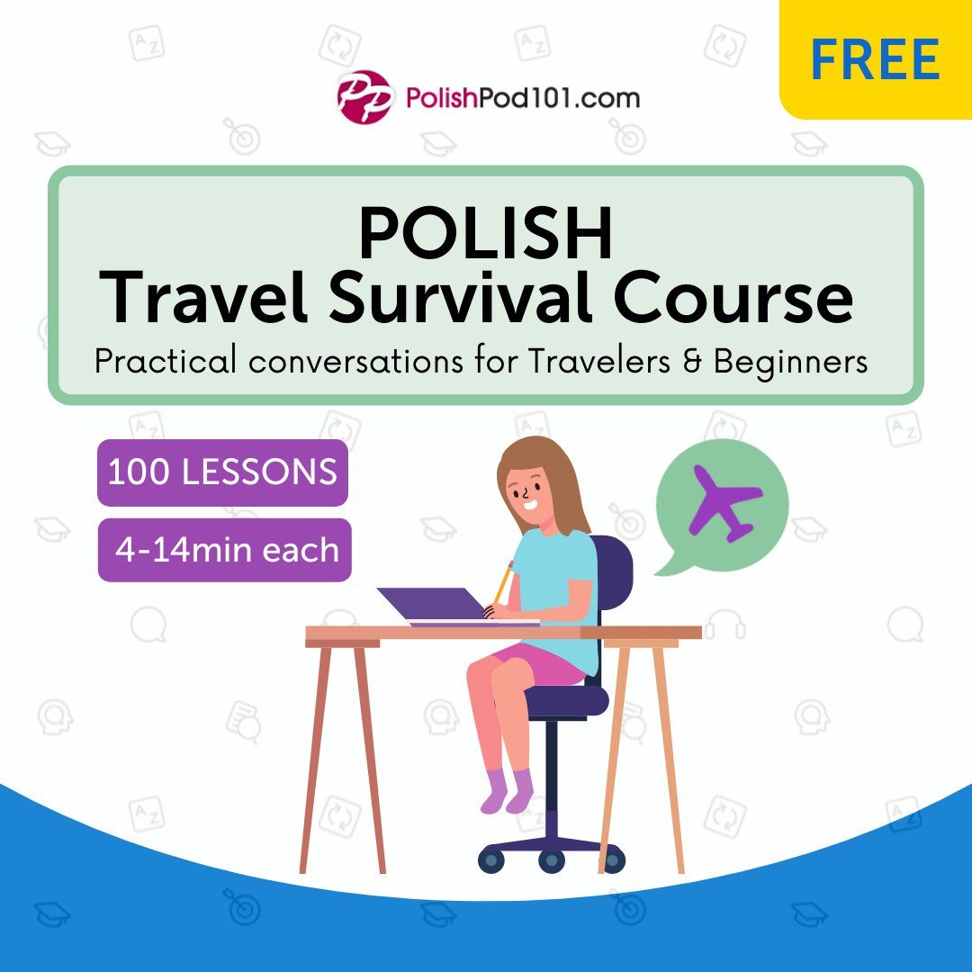 PolishPod101's tweet photo. 🔴 Ever wanted to take an Online Polish Course? We opened our Polish Audio/Video Lessons for Beginners to Everyone! 🟢 START your First Lesson HERE: https://t.co/Fqj1EtuIq8 https://t.co/Hri90vsN4T