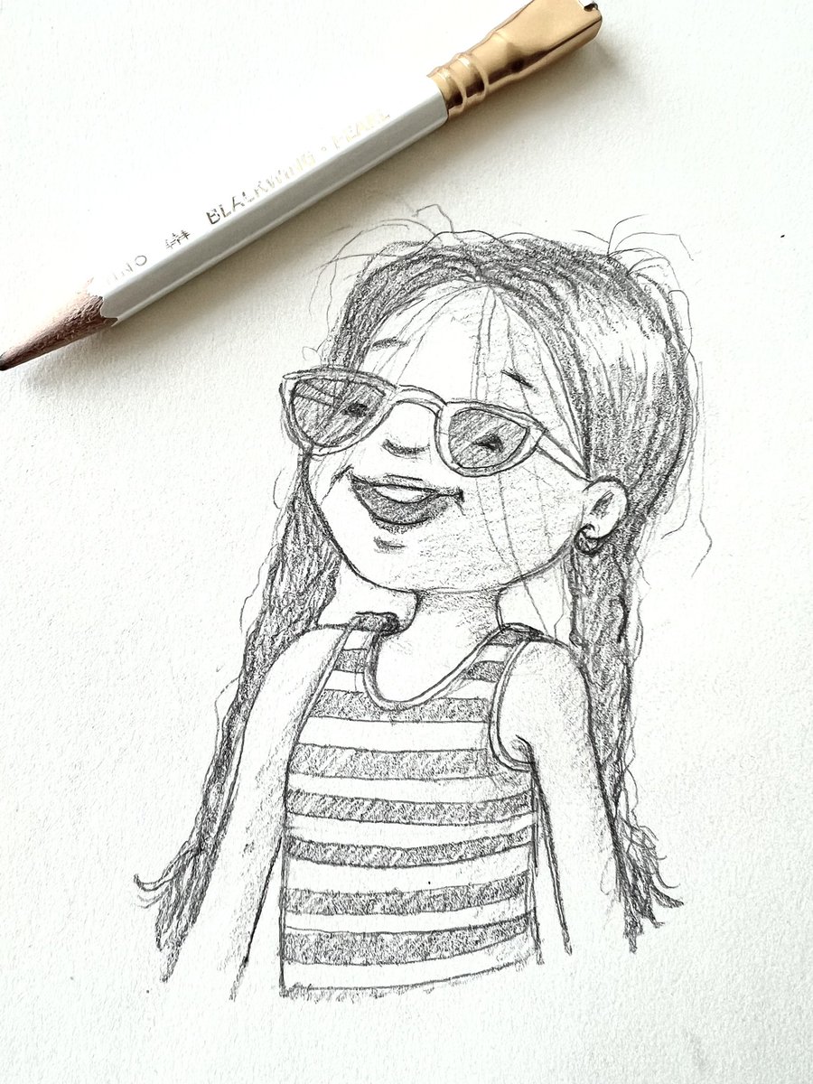 It’s gonna be a hot one today!☀️Stay cool, friends! Here’s another #scribble from the #sketchbook. #doodle #sketch #drawingaday #kidlitart #kidsbookillustration