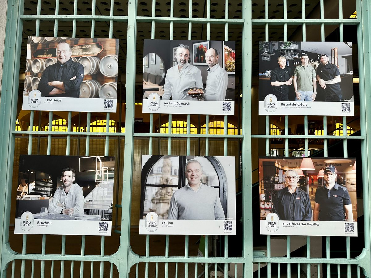 NewsMagChamp's tweet photo. 🍽👨🏼🍳 REIMS à TABLE L’#Expo ! 🟦🟨
Retrouvez la belle et intéressante exposition #ReimsATable sur les portes monumentales des Halles du Boulingrin jusqu’au dimanche 17/09.
Les portraits de 100 restaurateurs rémois et champenois à découvrir.
#Reims #Gastronomie #Champagne #LegendR https://t.co/ERFMWmKP53