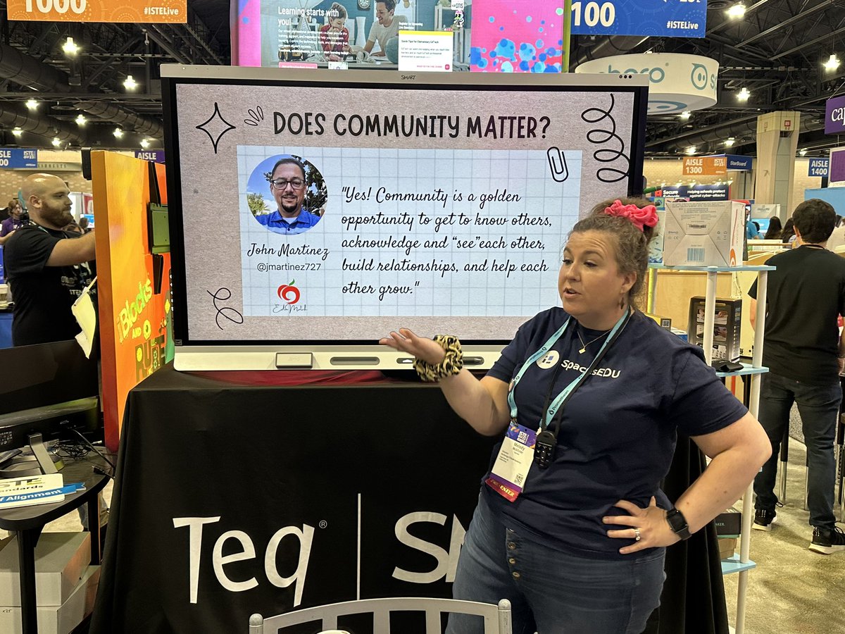 RIGHT NOW! Don’t miss out growing community with @MelodyMcAllist7 at <a href="/TeqProducts/">TeqProducts</a>  Booth 1114 #community #bettertogether #ISTELive23 <a href="/edu_match/">EduMatch®</a>
