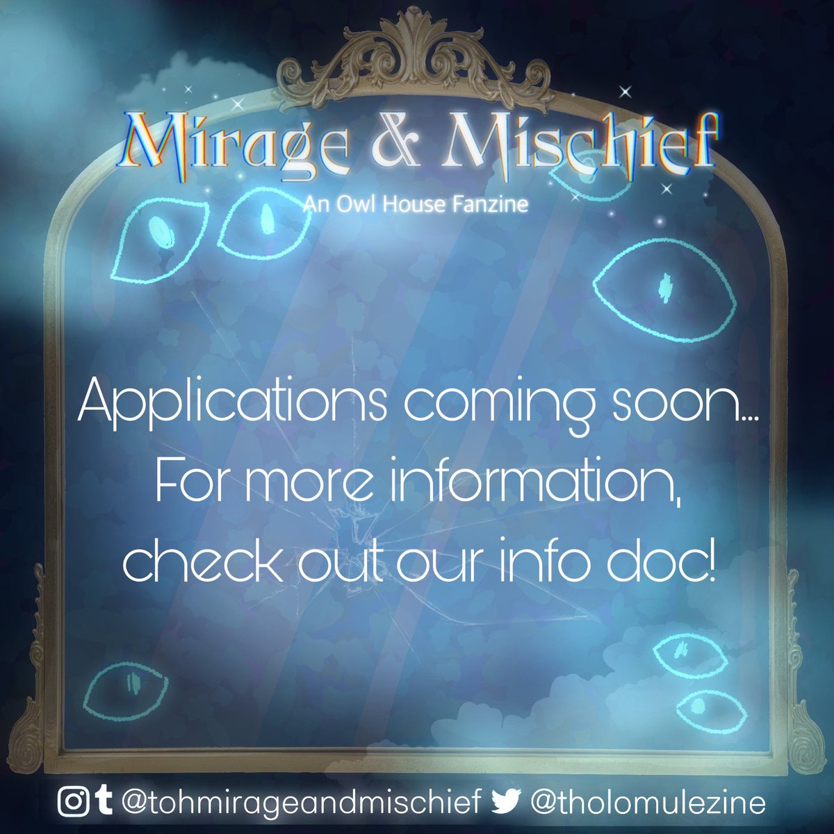 If you’re interested in contributing to Mirage & Mischief, check out the info doc linked in our bio! Contributor applications open soon 💙
•
⚔️👊🏾🪞
•
#TheOwlHouse #tohfanzine #gusporter #mattholomule #stevetholomule