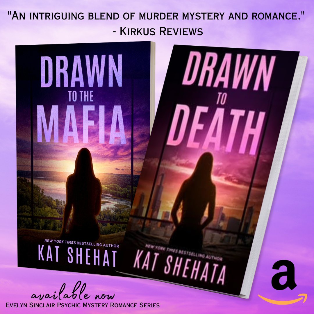 𝗧𝗵𝗲 𝘀𝗲𝗰𝗿𝗲𝘁𝘀 𝗼𝗳 𝘁𝗵𝗲 𝗱𝗲𝗮𝗱 𝗰𝗼𝘂𝗹𝗱 𝗴𝗲𝘁 𝗵𝗲𝗿 𝗸𝗶𝗹𝗹𝗲𝗱...
The first 2 books in the Evelyn Sinclair Psychic Mystery Romance Series by @katshehata are out now! amzn.to/46mWDtj 

#1 Drawn to Death
#2 Drawn to the Mafia
<a href="/HEAPRMore/">HEA PR</a> #MurderMystery