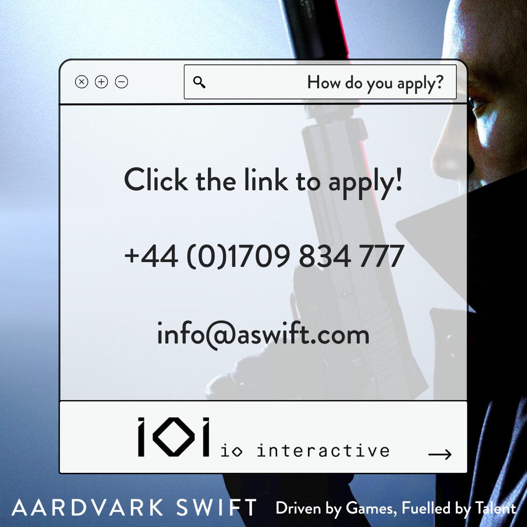 Check out IO Interactive's jobs here: aswift.com/clients/io-int…

#GameJobs #GameDevJobs #GamesIndustry