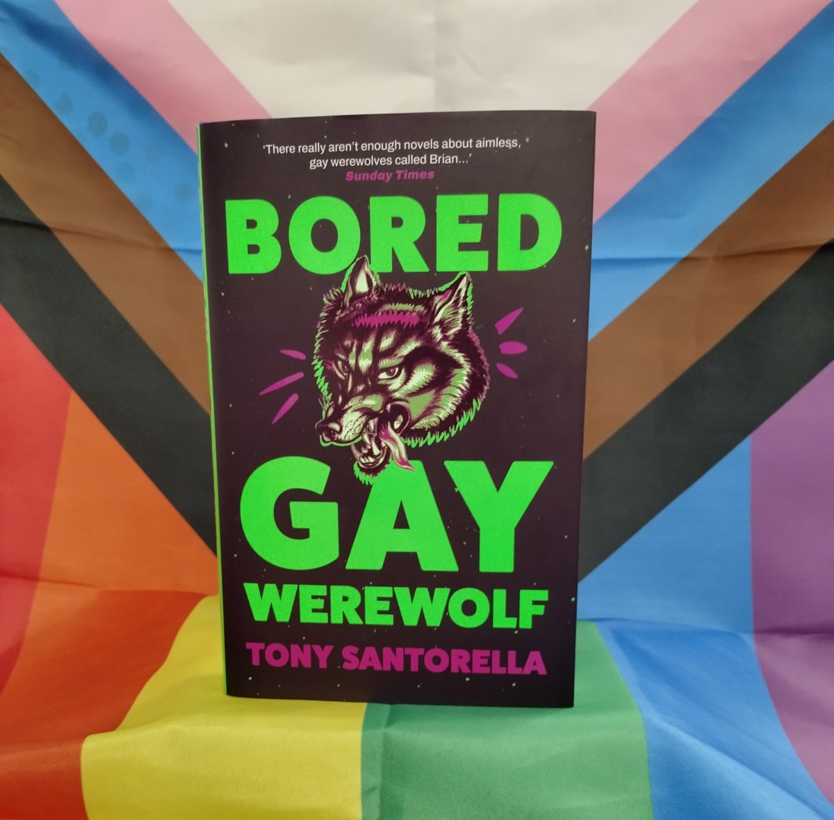 WstonesRedditch's tweet photo. Day 28 - another of Bookseller Henry's favourites! Bored Gay Werewolf by Tony Santorella features a, uh, bored gay werewolf named Brian, struggling to get his life and lycanthropy together. Funny, macabre and a clever take on the modern werewolf! #readwithpride #pridemonth https://t.co/y5j9mQBRfa