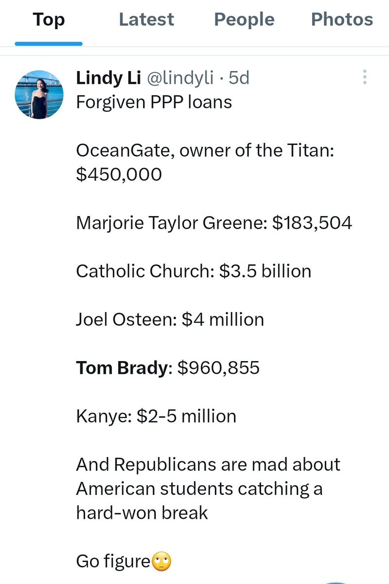 @WhiteHouse I'm horrified to see how much ppp $ was given to the wealthy, w/o capping. I don't think helping Tom Brady w/ our tax $ was wise or good. 
Pray #studentloanforgiveness comes thru. I view THIS VERY HARSHLY. @11thHour #MSNBC @MSNBC @HouseDemocrats 
@SenateDems @POTUS 
@Morning_Joe