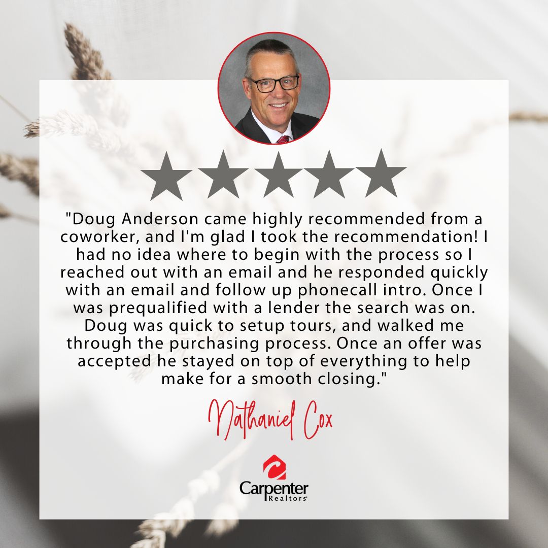 CONRATULATIONS DOUG ANDERSON FOR A JOB WELL DONE!
#RealEstateAvonIn #CarpenterCares #Realtors #HomesForSale #HouseforSale