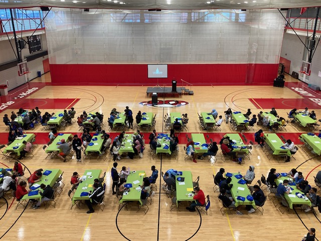 Our partners at @SayYesBuffalo hosted their annual College Kickoff for the Class of 2023 at SUNY Erie's Burt Flickinger Athletic Center yesterday. About 200 HS graduates attended and learned from current college students and networked with peers and college professionals.