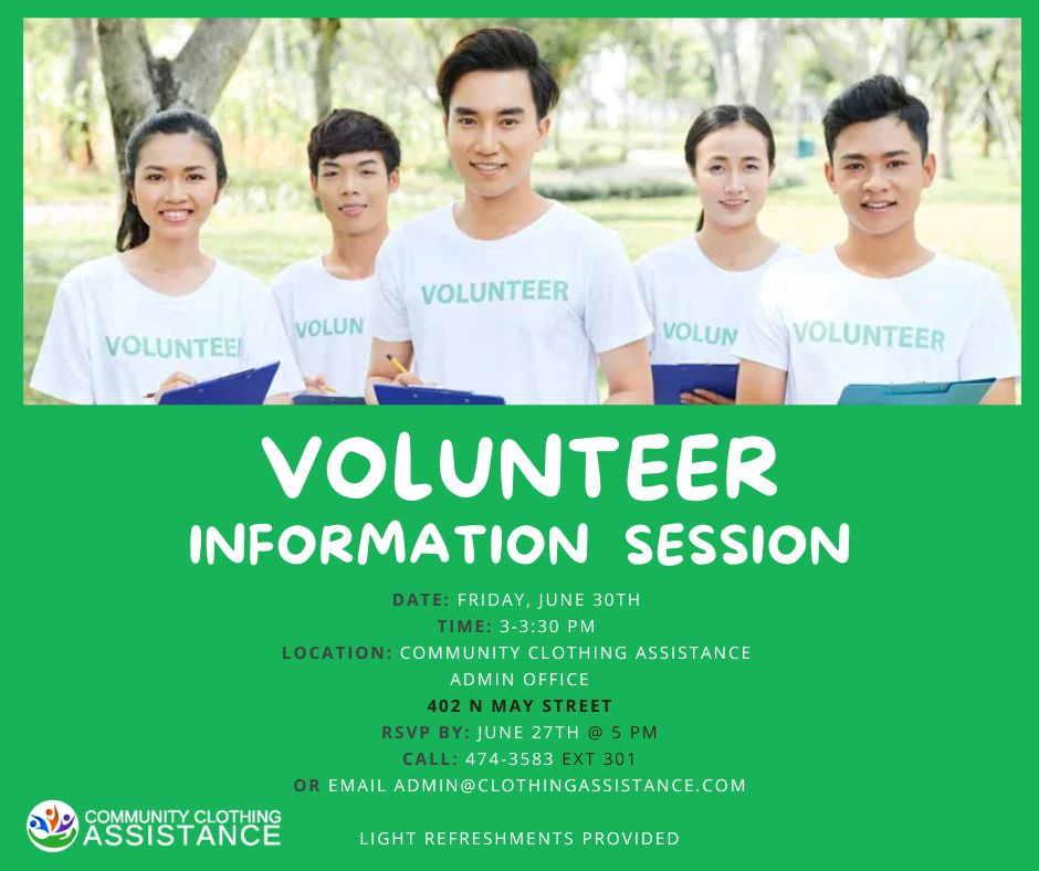 TbAssistance's tweet image. Attention Students! Join Us! Volunteer Information Session at Community Clothing Assistance! Sign Up Today!