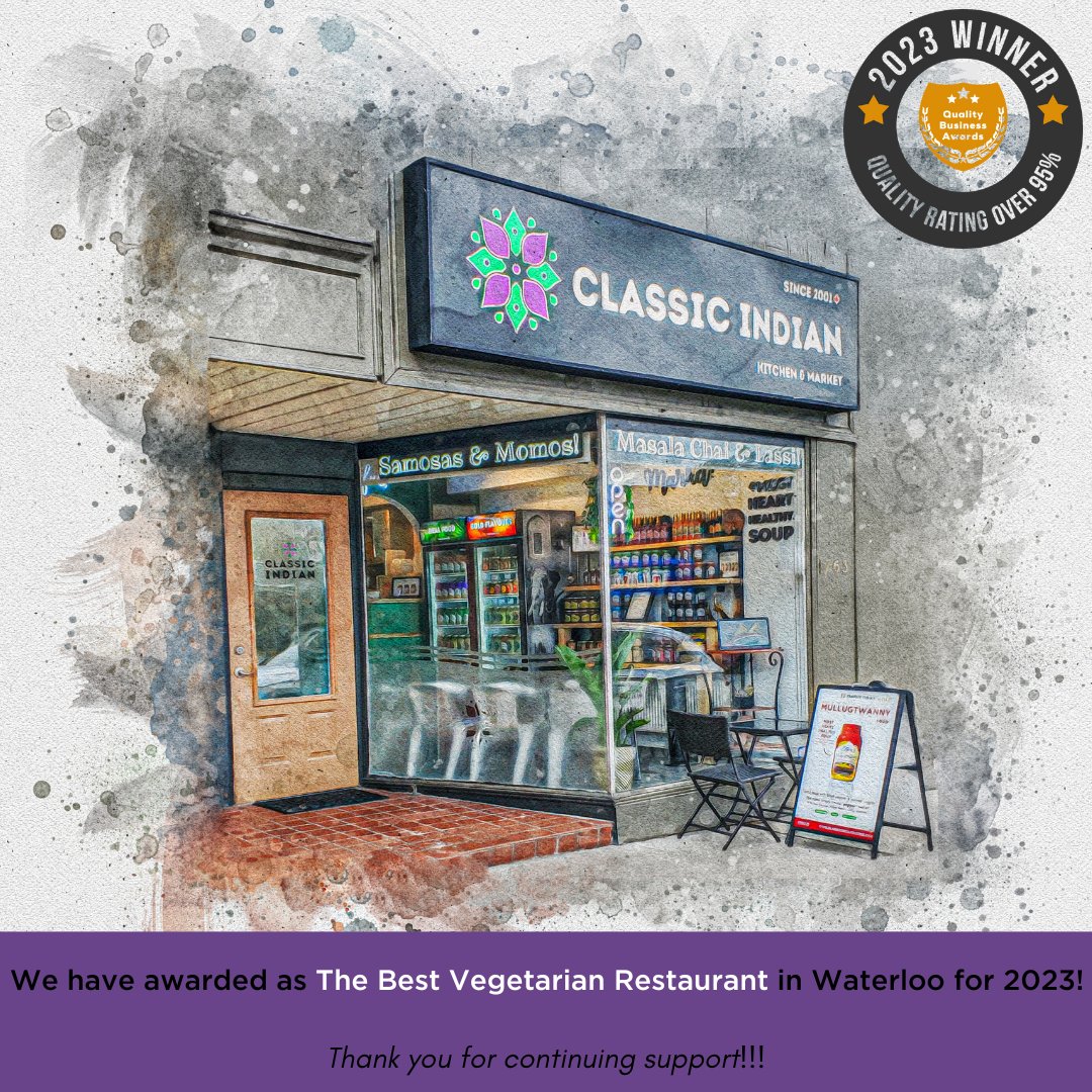 We have awarded as The Best Vegetarian Restaurant in Waterloo for 2023. An overall quality score exceeding 95% was achieved, making us the top ranked in Waterloo!
Thank you for continuing support!!!😍 - mailchi.mp/aeffa25c8d35/a…