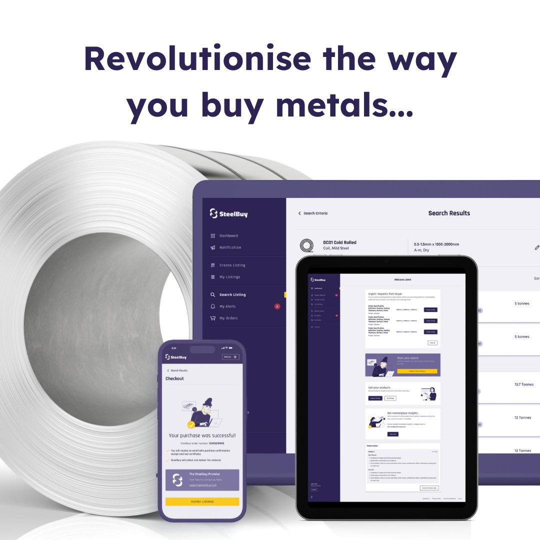 It takes courage to think different and to change the way you work. Now is time to revolutionise the way you buy + sell mild steel - Go digital eu1.hubs.ly/H04hHhl0

#MildSteel #StainlessSteel #Aluminium #DigitalPlatform #OnlineMarketplace