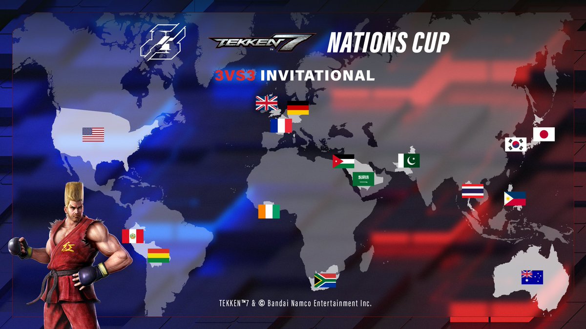 The #Gamers8 3v3 TEKKEN 7 Nations Cup brings us top players from all over the world!

Which team do you think will take the biggest share of the $1,000,000 prize pool? 

The high level battles take place July 6-9!

#TheLandOfHeroes