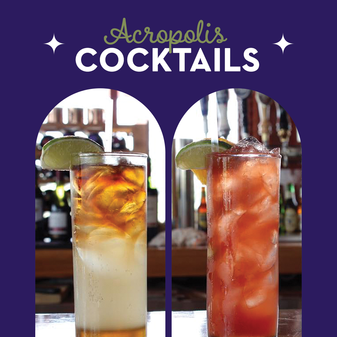 AcropolisGrill's tweet photo. It's pretty hot out. How about a cool, refreshing cocktail? 🍹😋 https://t.co/ufzOcs3tFf