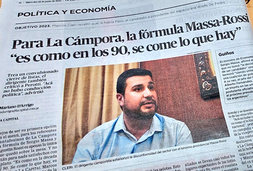 "Se come lo que hay"

Hace tantos años que hay que tragarse a Cleri y La Cámpora que seguramente los estómagos están curtidos.