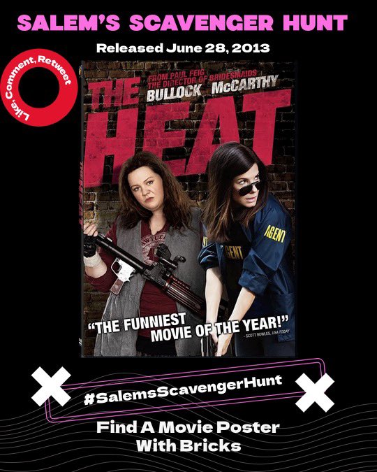 #iwanttoplayagame 

Salem’s Scavenger Hunt 🖤
Each day I will post a #movie poster. Comment down below a #MoviePoster with the item I list. Make sure to hashtag #SalemsScavengerHunt 💚 Lets get people involved. #horrorcommunity #movieposters #CellarDwellers #FilmTwitter